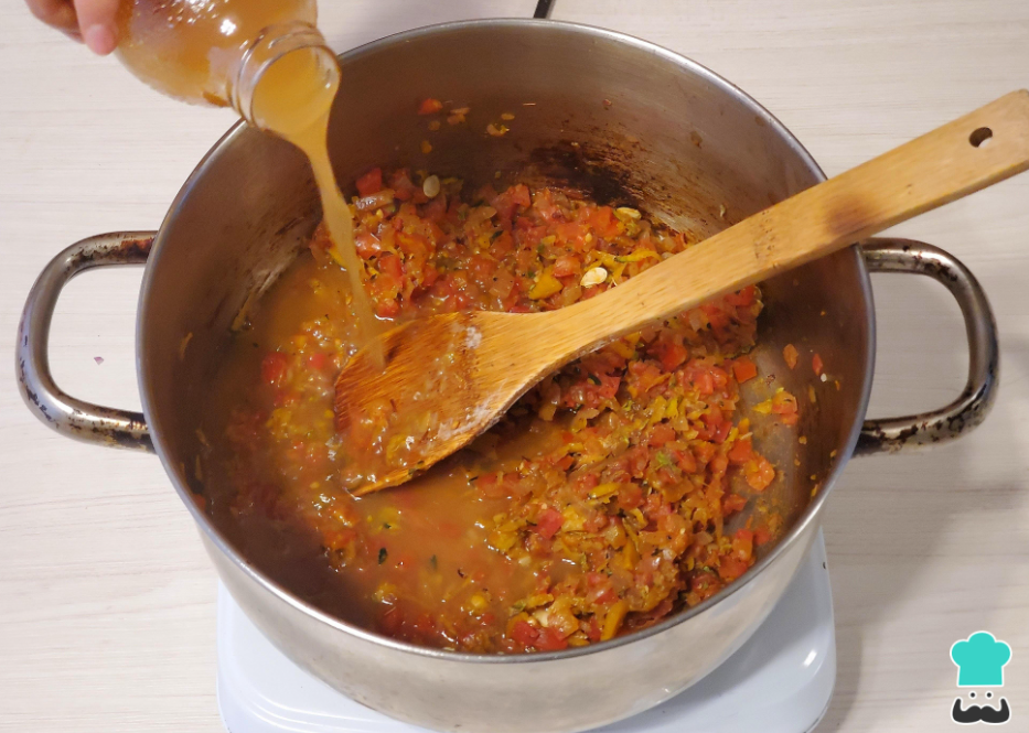 Cocinando con chicha de jora